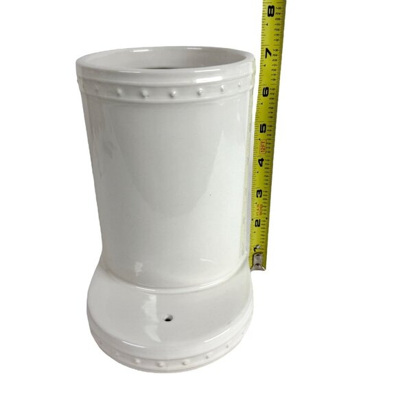 Nora Fleming Utensil Crock Pearl Dot 6.75" Retired Pottery Mini Holder - Picture 8 of 8